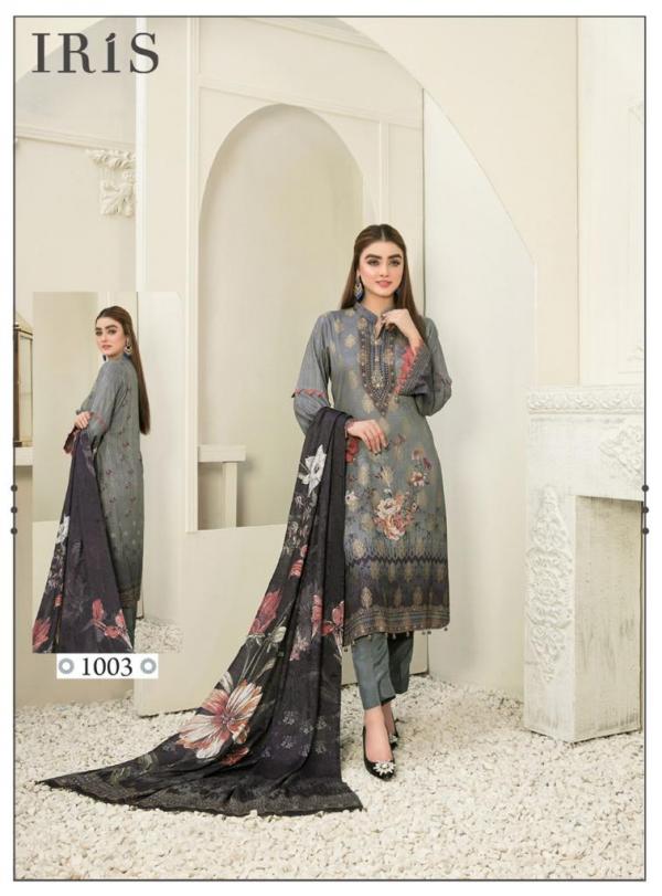 Iris Afsana Karachi Cotton Exclusive Designers Dress  Material